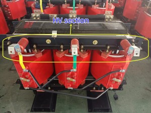 SCB10/11 1250 KVA 10/0,4 kilovoltios transformador de poder de tipo seco de resina moldeada de alto voltaje trifásico