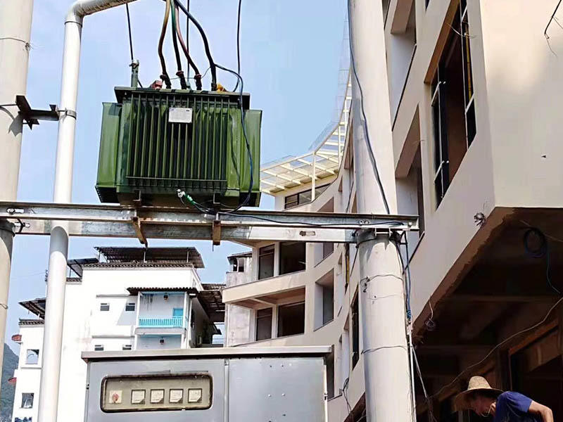 Instalación de un transformador de caja de estilo europeo en una zona residencial de Guangxi
